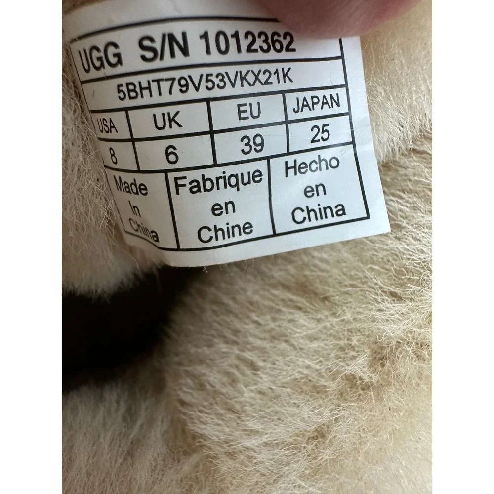 UGG Keely Chestnut Suede Sheepskin Mid Calf Boots‎ 1012362 Womens 8